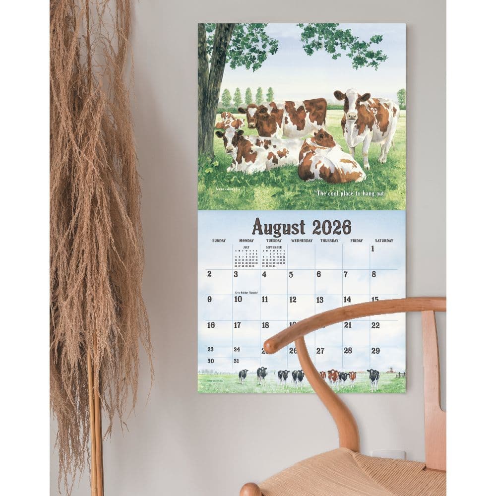 Cows in the Meadow by Wiebe Van Der Zee 2026 Wall Calendar Fourth Alternate Image