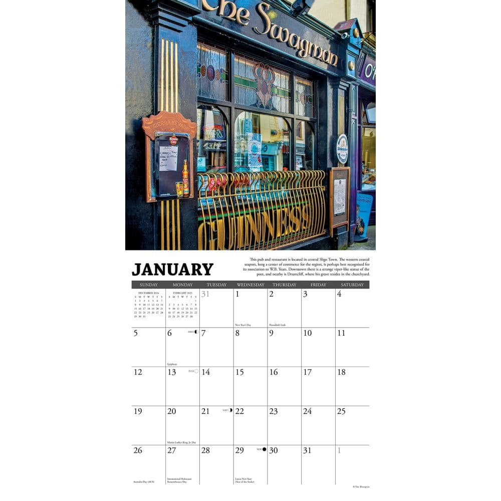 Irish Pubs 2025 Wall Calendar - Calendars.com