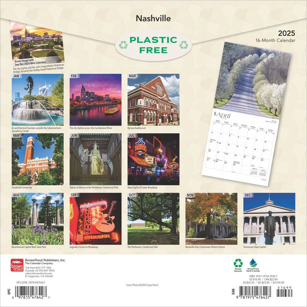 Nashville 2025 Wall Calendar First Alternate Image width=&quot;1000&quot; height=&quot;1000&quot;