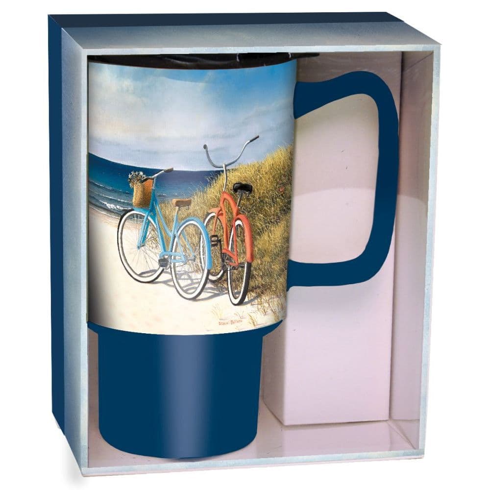 Seaside Ride 18 oz. Travel Mug by Daniel Pollera