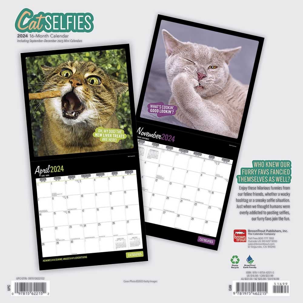 Cat Selfies 2024 Wall Calendar First Alternate Image width=&quot;1000&quot; height=&quot;1000&quot;