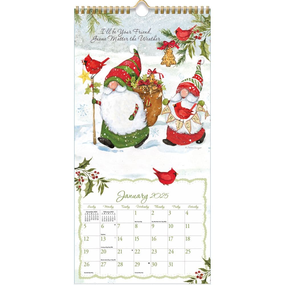 Gnome Sweet Gnome by Susan Winget 2025 Vertical Wall Calendar Second Alternate Image width=&quot;1000&quot; height=&quot;1000&quot;