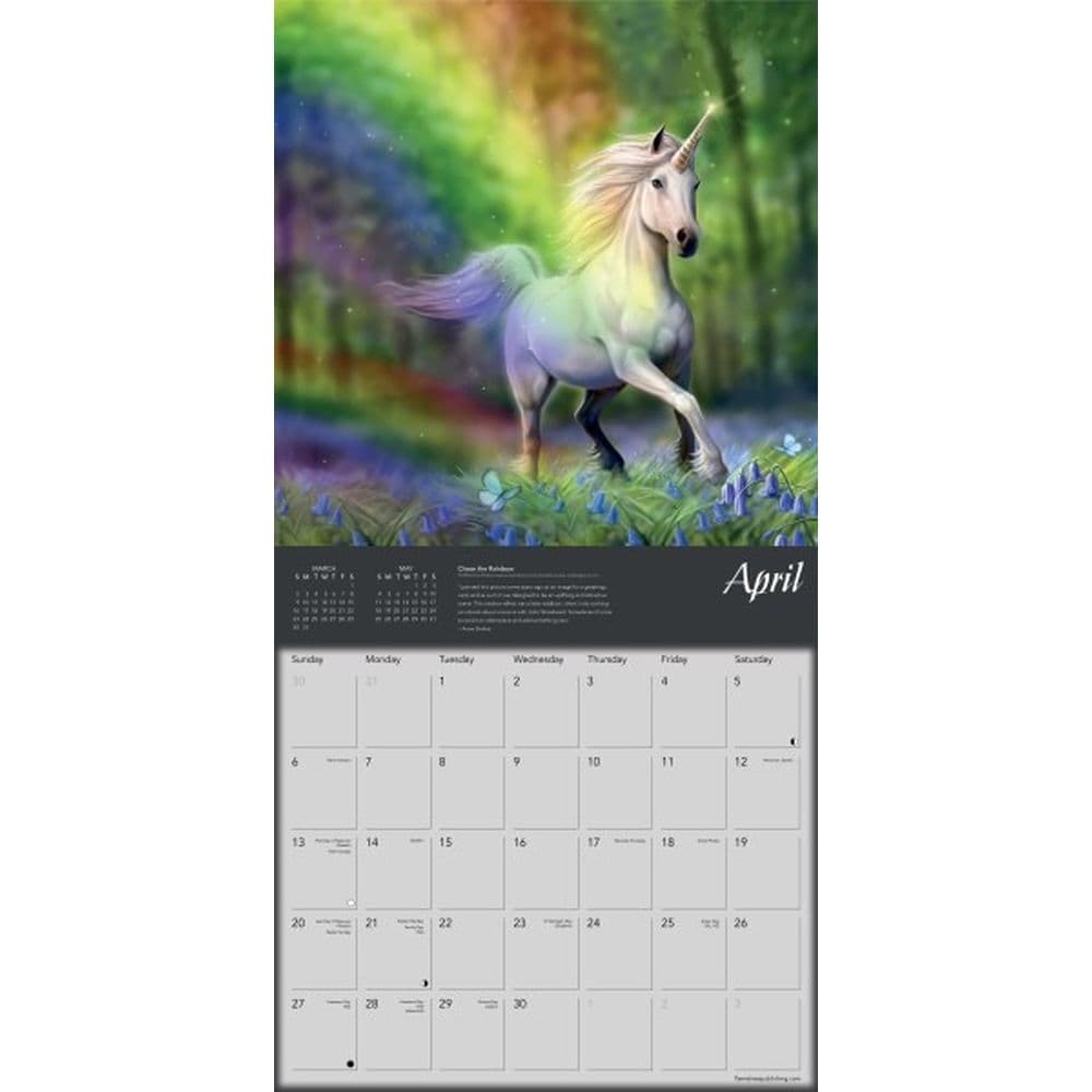 Unicorns Stokes 2025 Wall Calendar Second Alternate Image