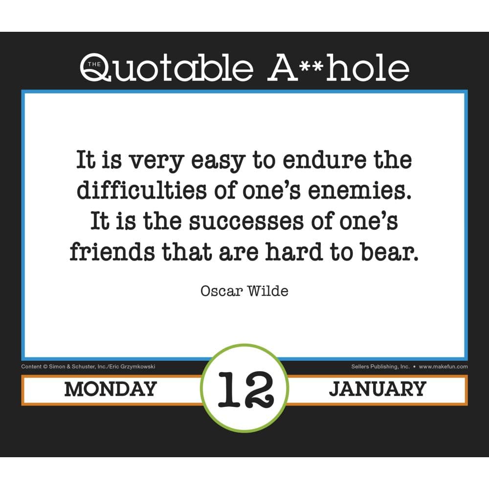 Quotable Asshole 2026 Desk Calendar Second Alternate Image