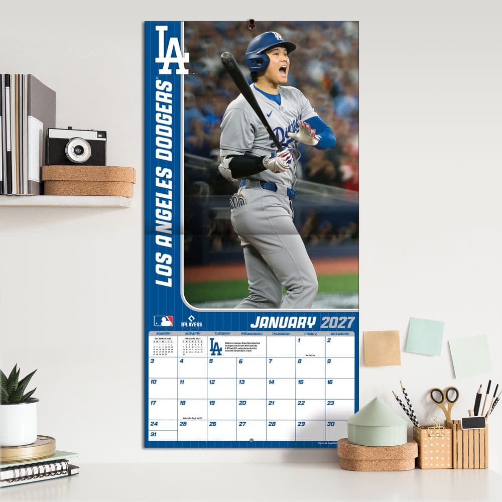 MLB Los Angeles Dodgers Shohei Ohtani 2027 Wall Calendar Fifth Alternate Image
