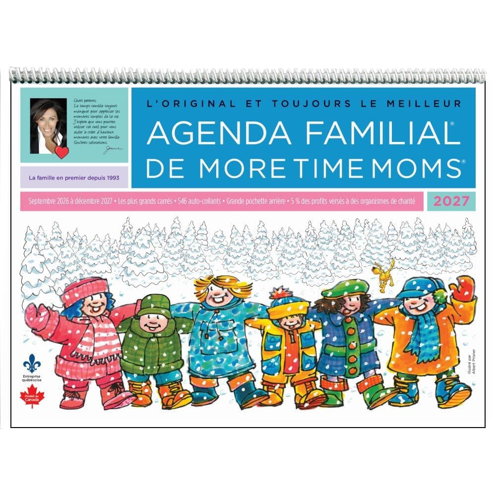 image More Time Moms Agenda Familial 2027 French Wall Calendar Main Product Image