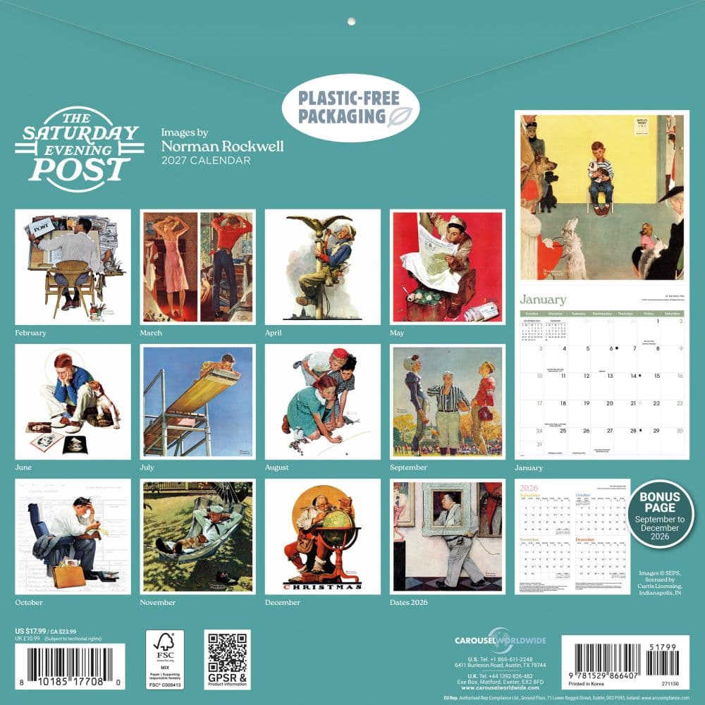 Rockwell 2027 Wall Calendar First Alternate Image