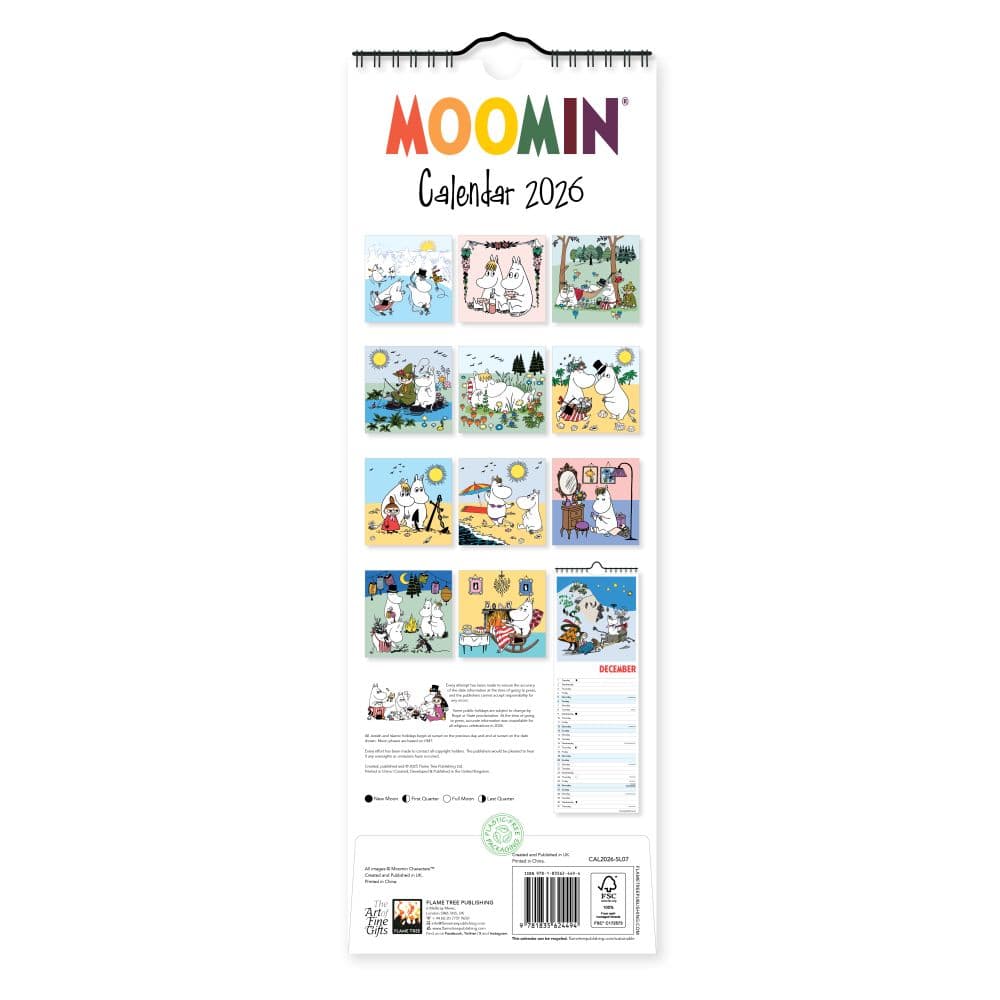 Moomin 2026 Vertical Wall Calendar First Alternate Image