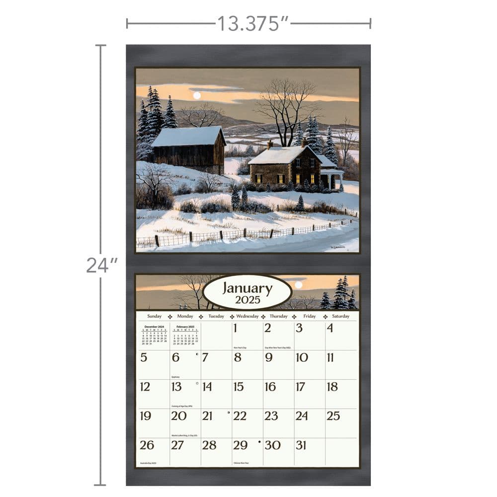 Road Home by Bill Saunders 2025 Wall Calendar Sixth Alternate Image width=&quot;1000&quot; height=&quot;1000&quot;