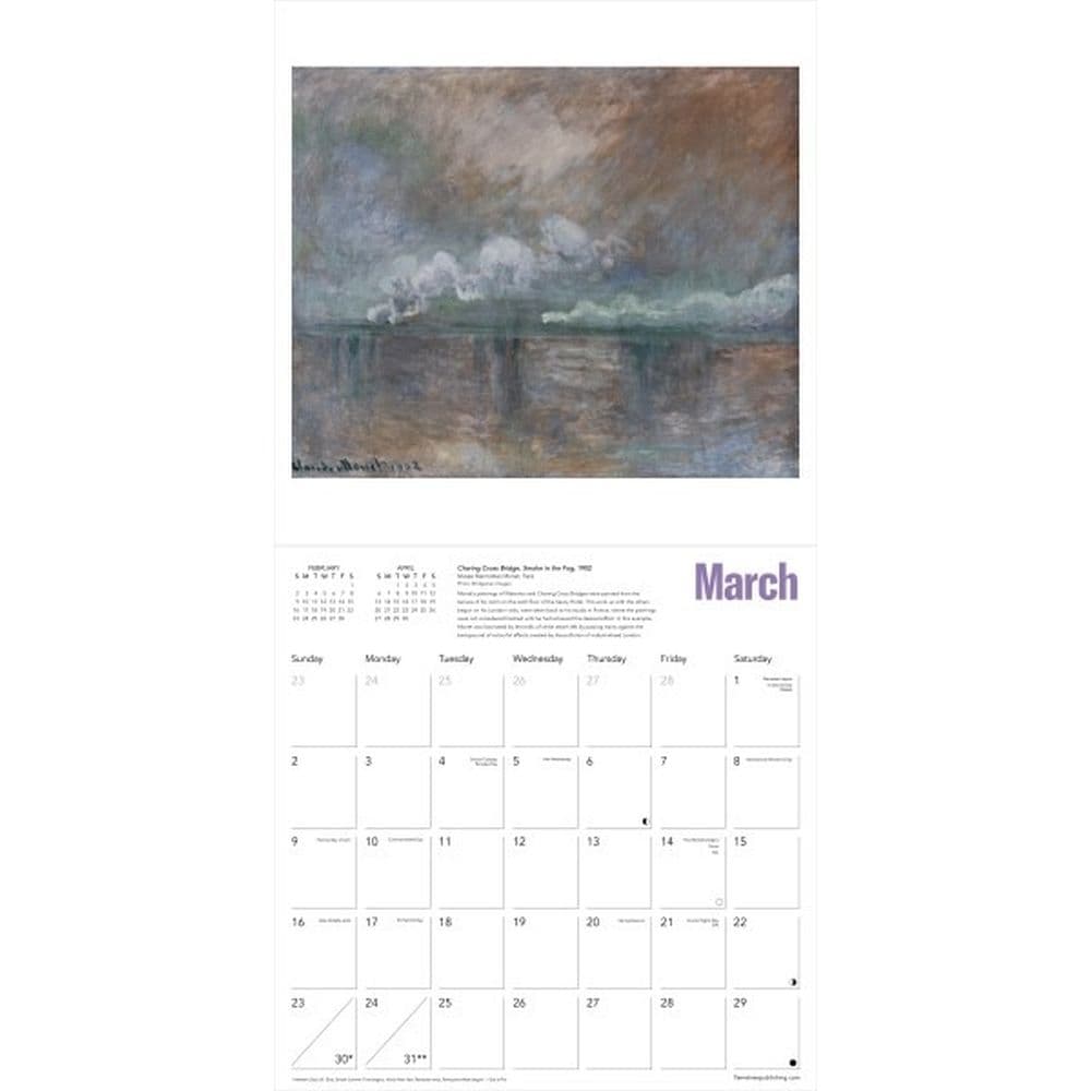 Courtauld Impressionists 2025 Wall Calendar Second Alternate Image