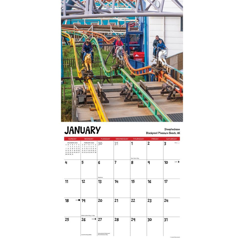 Roller Coasters 2026 Wall Calendar Second Alternate Image