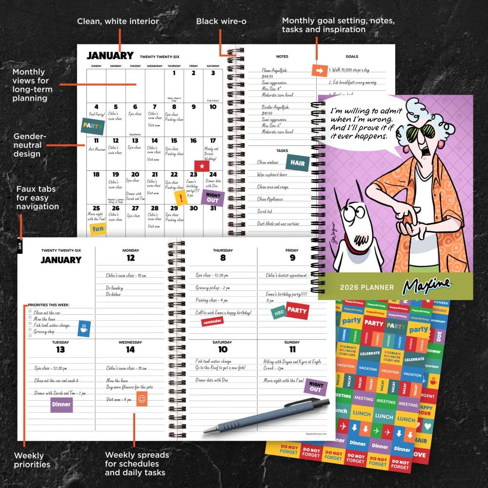 Maxine Medium 2026 Planner Seventh Alternate Image