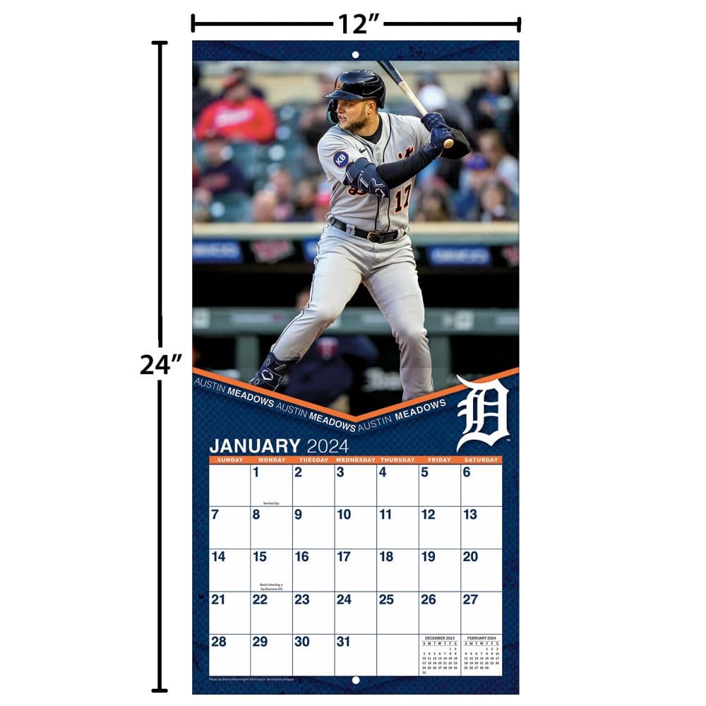 Detroit Tigers 2024 Wall Calendar