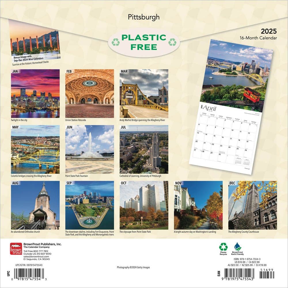 Pittsburgh 2025 Wall Calendar First Alternate Image