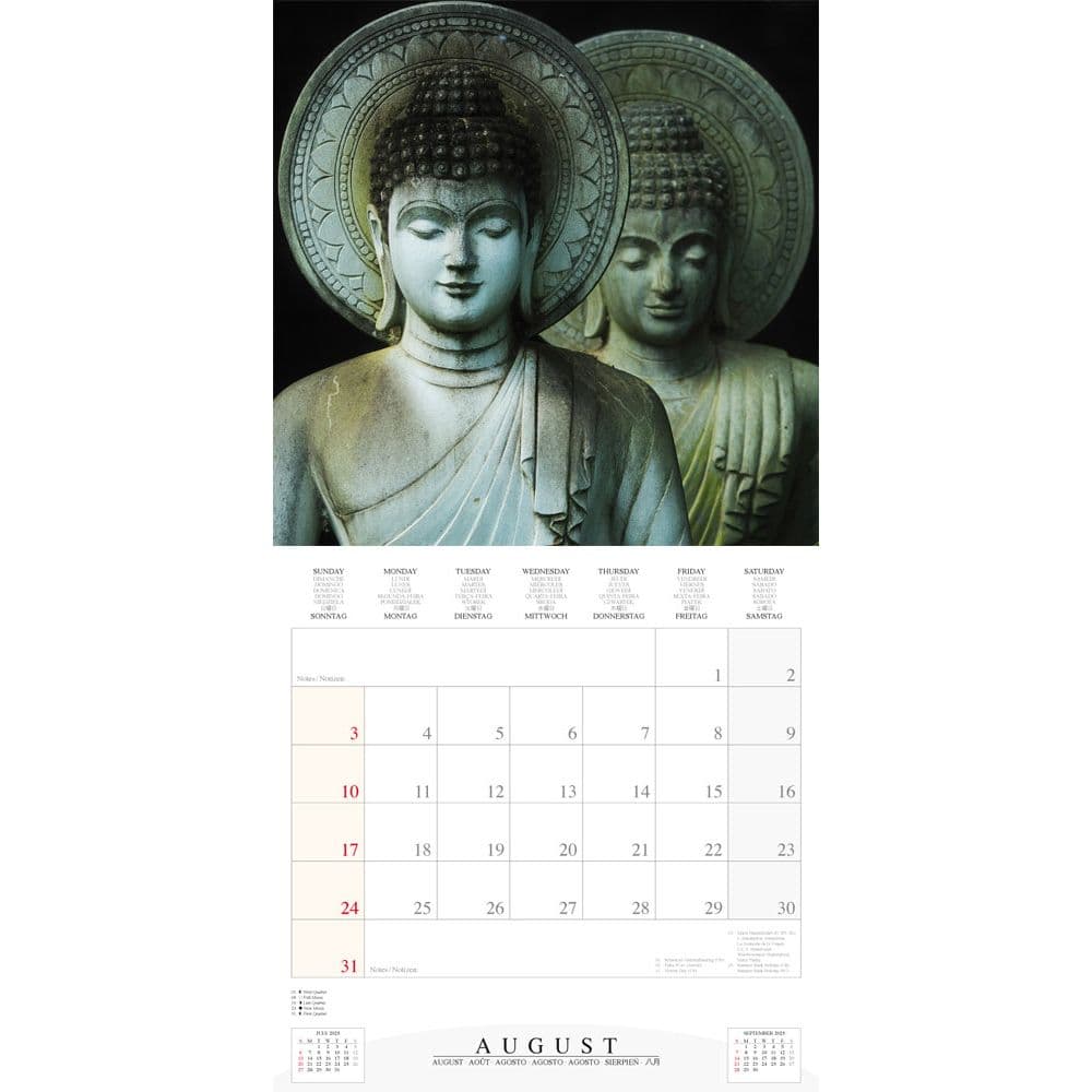 Buddhas Smile 2025 Wall Calendar Third Alternate Image width="1000" height="1000"