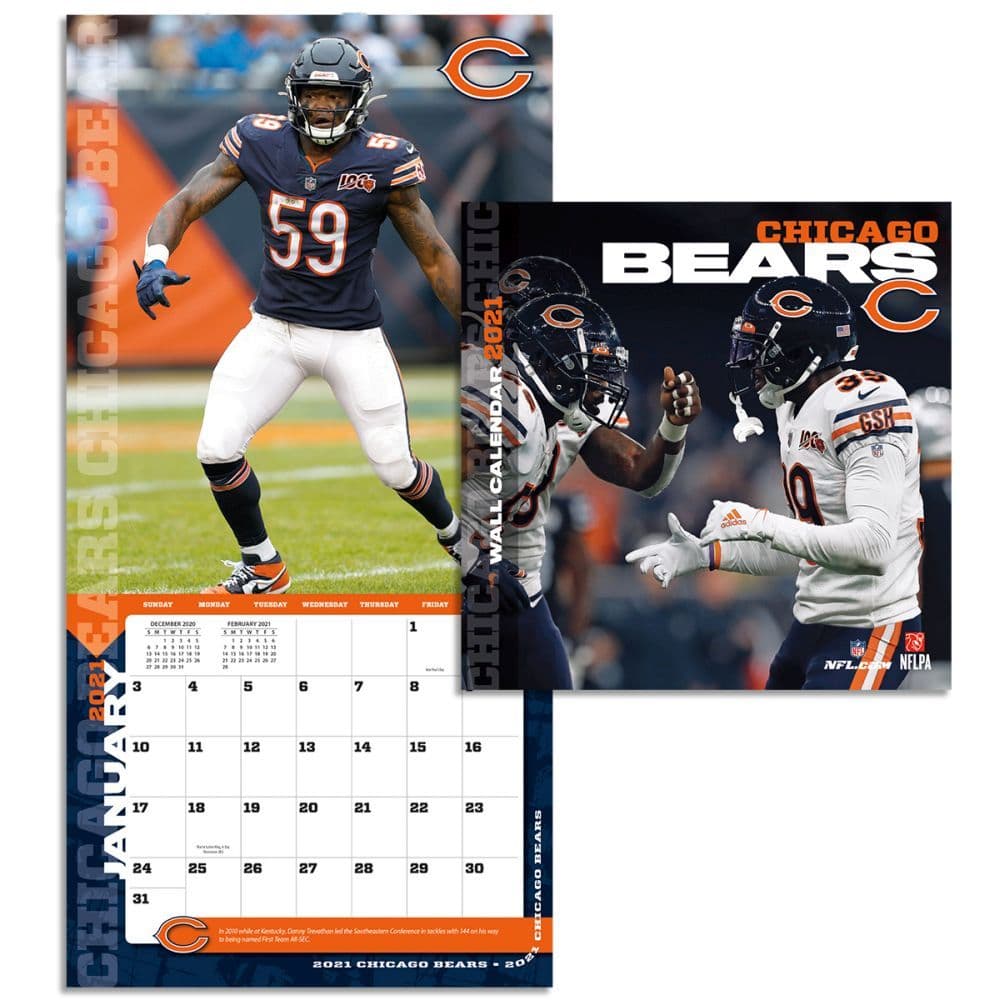 Chicago Bears Mini Wall Calendar