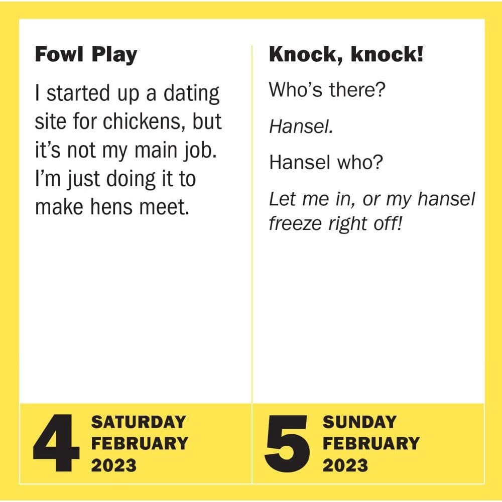 Jokes & Puns 2023 Page-A-Day Calendar - Calendars.com