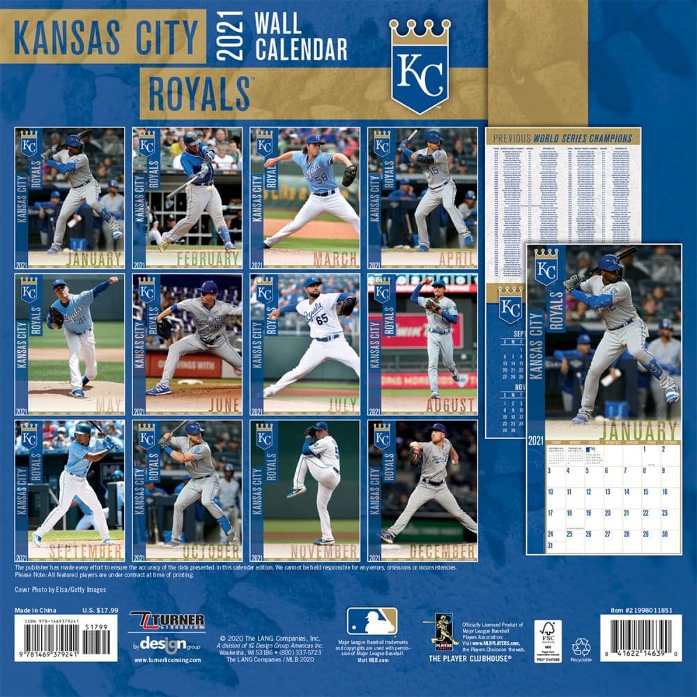 Kansas City Royals Wall Calendar Calendars Com