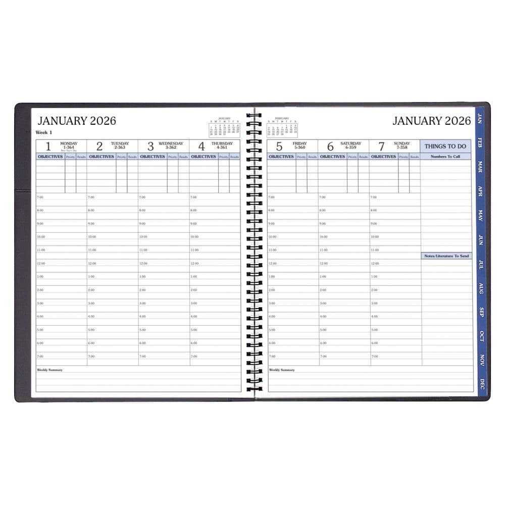 Turquoise Shimmer Medium Time Master 2026 Planner Second Alternate Image
