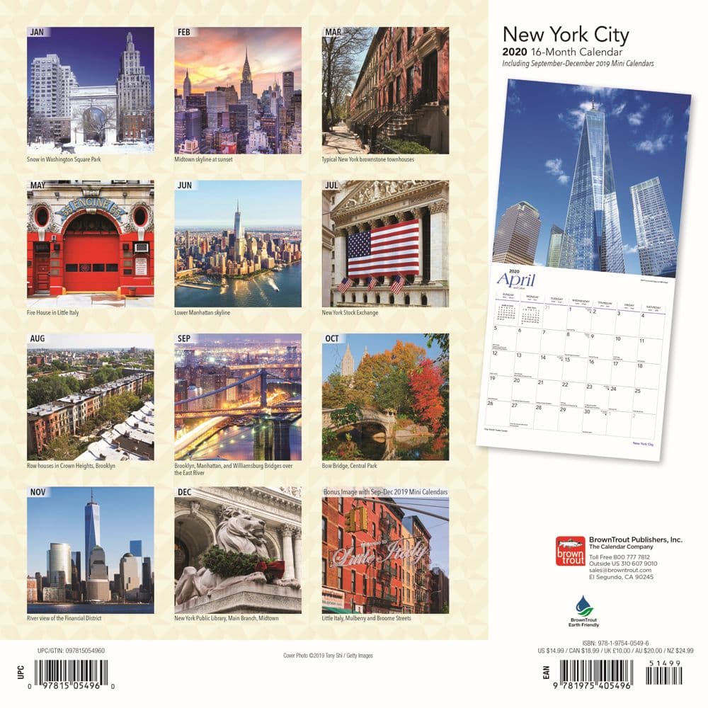 New York City Wall Calendar