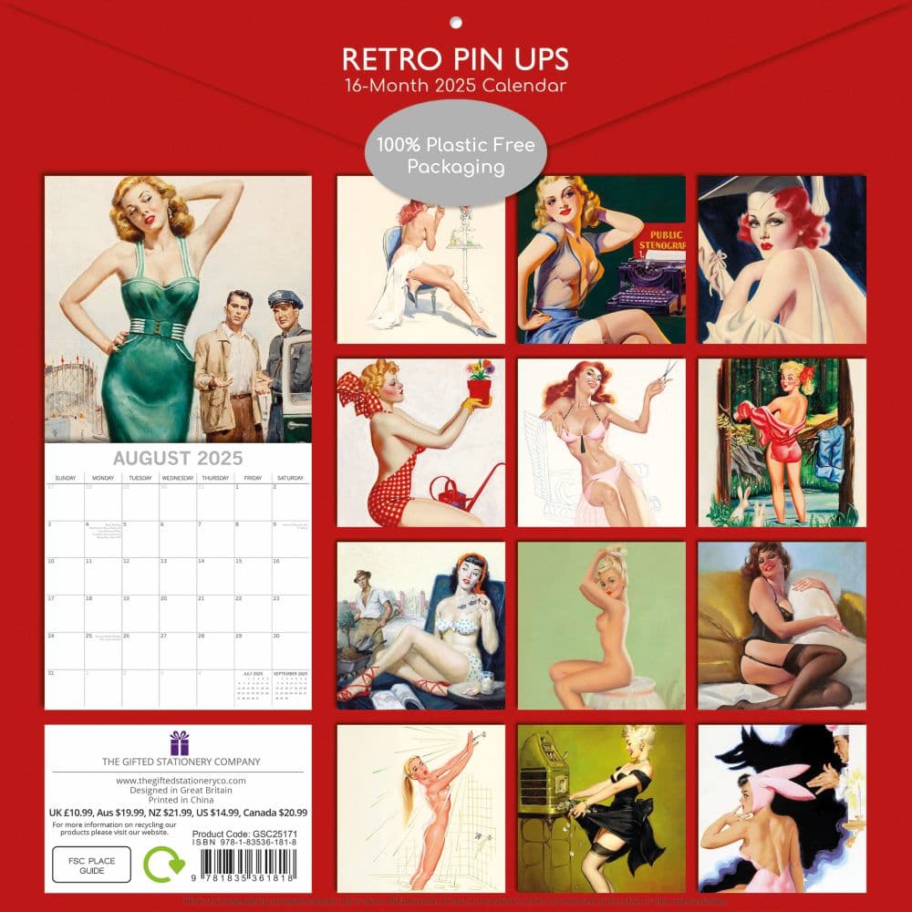 Retro Pin Ups 2025 Wall Calendar First Alternate Image width=&quot;1000&quot; height=&quot;1000&quot;