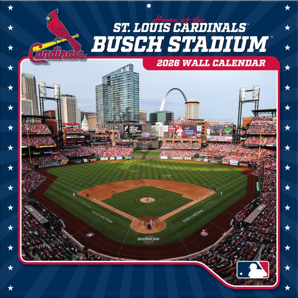 MLB Busch Stadium 2026 Wall Calendar Main Product Image