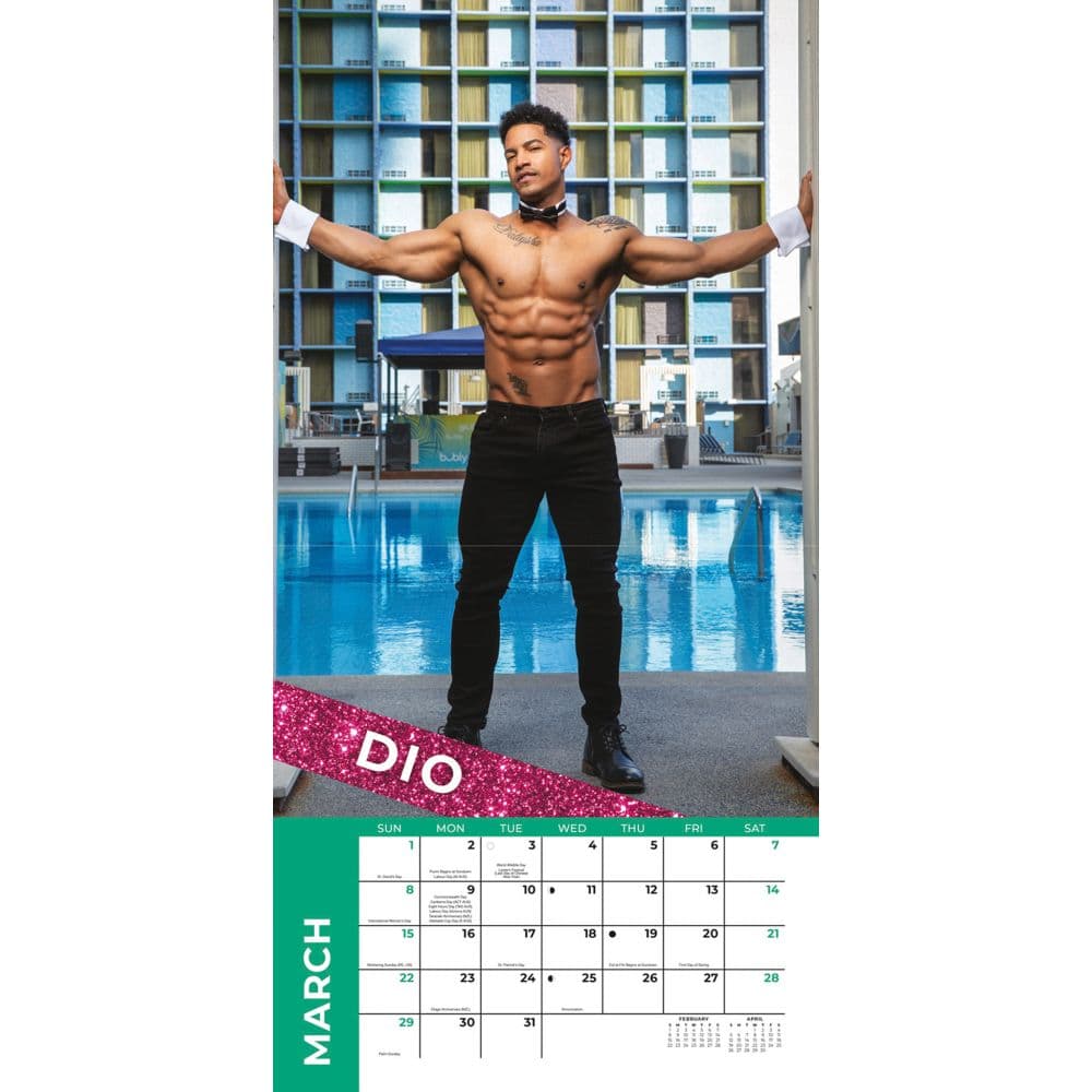 Chippendales 2026 Mini Wall Calendar Second Alternate Image