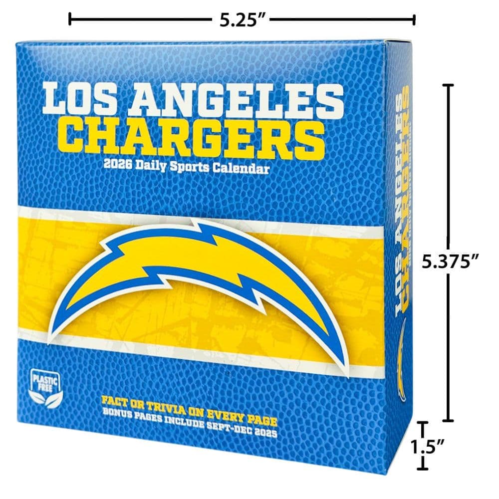 NFL Los Angeles Chargers 2026 Desk Calendar Fifth Alternate Image