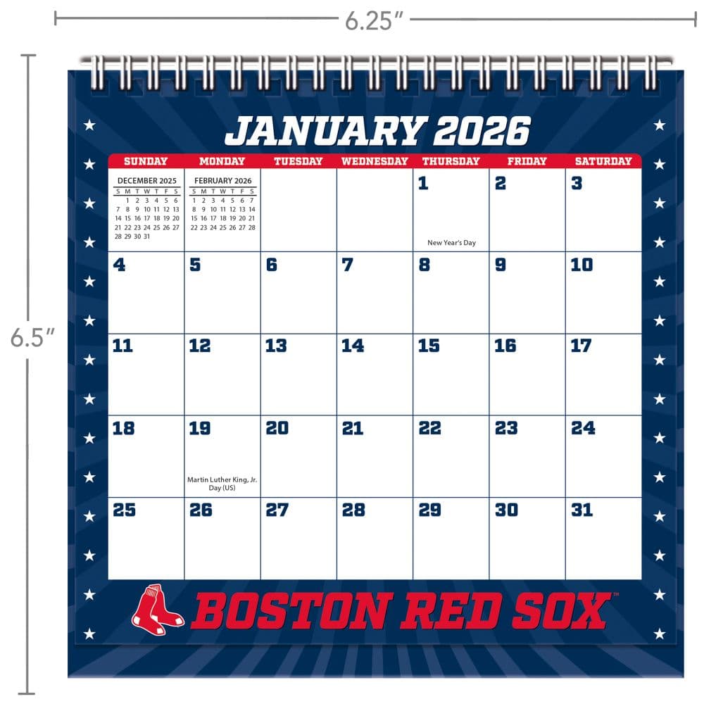 MLB Boston Red Sox 2026 Easel Desk Calendar Second Alternate Image