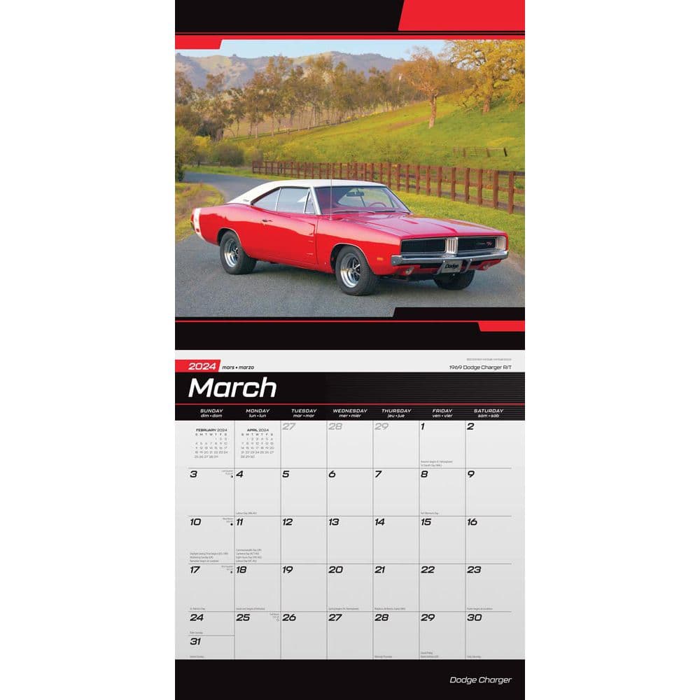 Dodge 2024 Wall Calendar