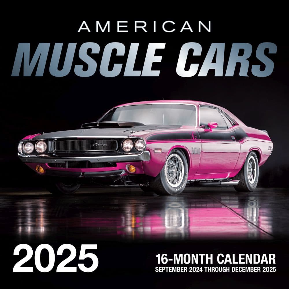 Cars American Muscle 2025 Wall Calendar Main Image