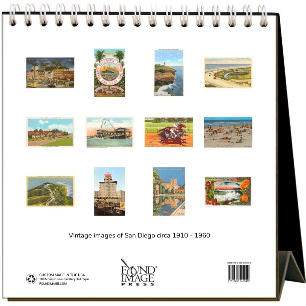 Nostalgic San Diego 2025 Easel Desk Calendar First Alternate Image width="1000" height="1000"