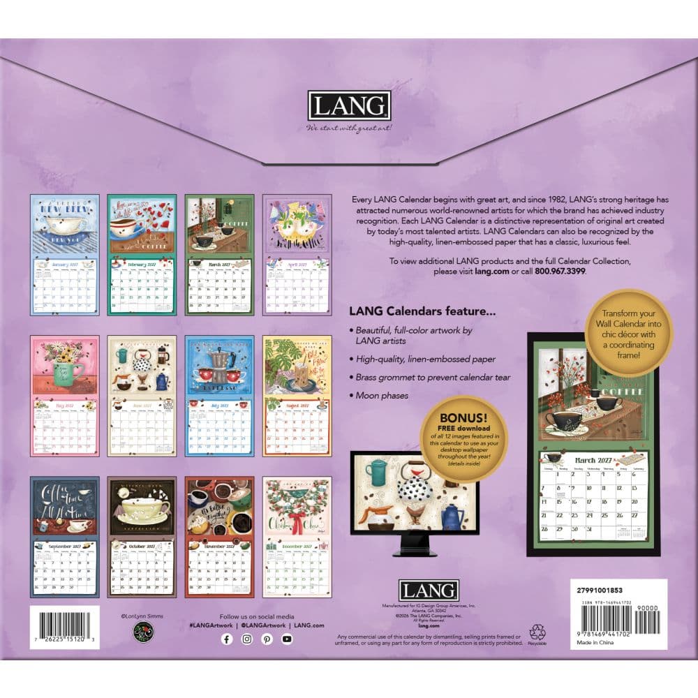 Coffee 2027 Wall Calendar by LoriLynn Simms First Alternate Image