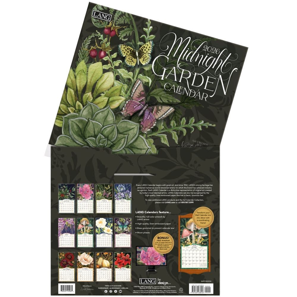 Midnight Garden 2026 Wall Calendar by Nicole Tamarin_ALT3