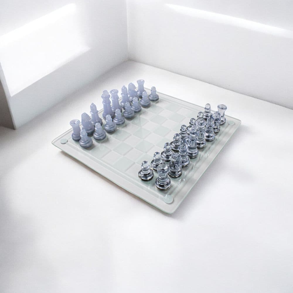 Plastic Chess Set with Glass Chessboard Eighth  Alternate Image