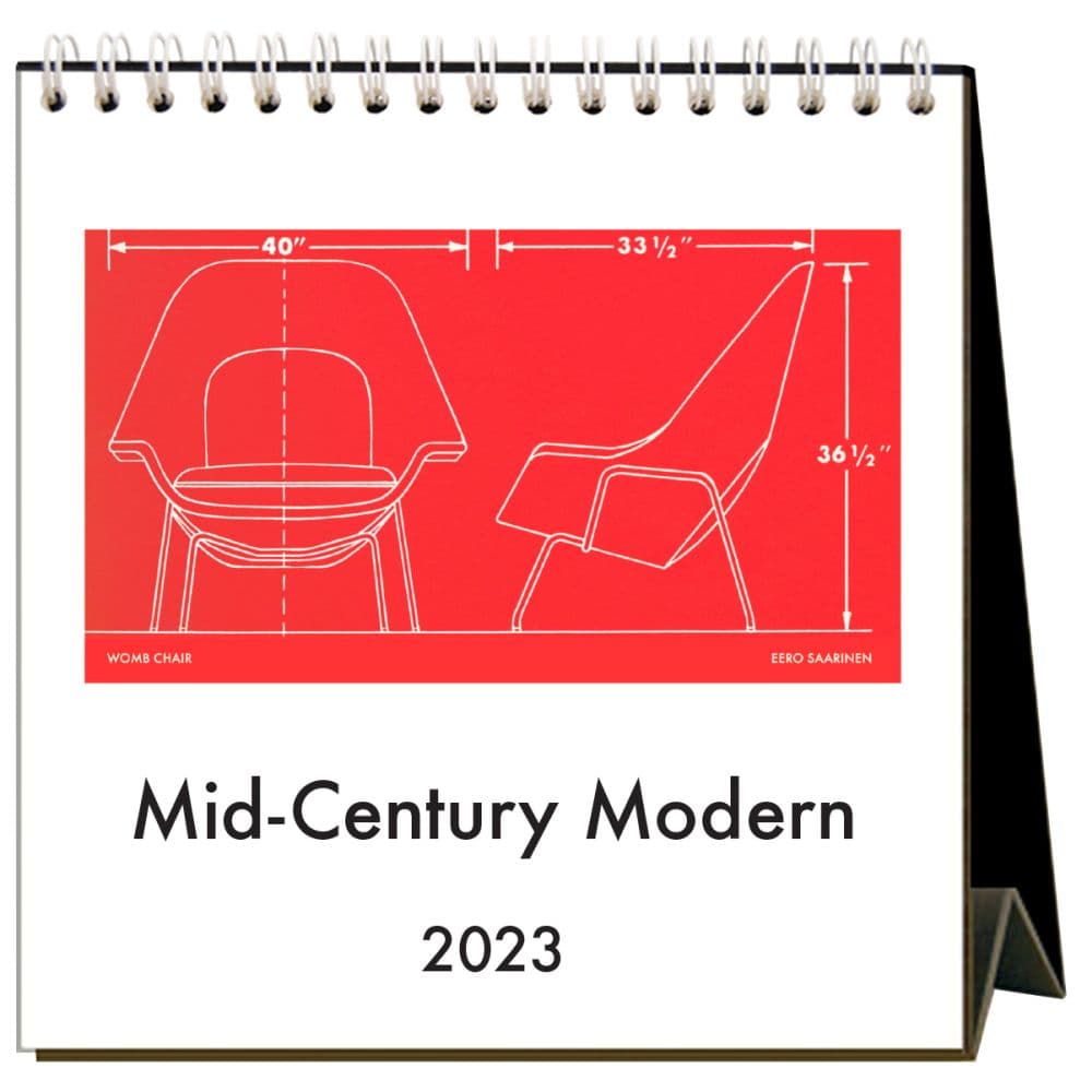 Found Image Press Mid-Century Modern 2023 Desk Calendar