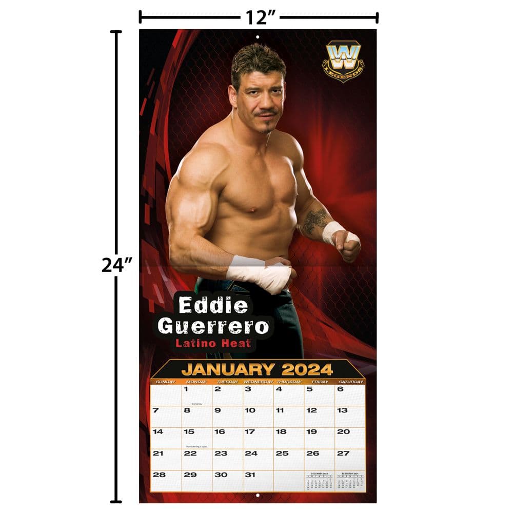 WWE Legends 2024 Wall Calendar Fifth Alternate Image width="1000" height="1000"