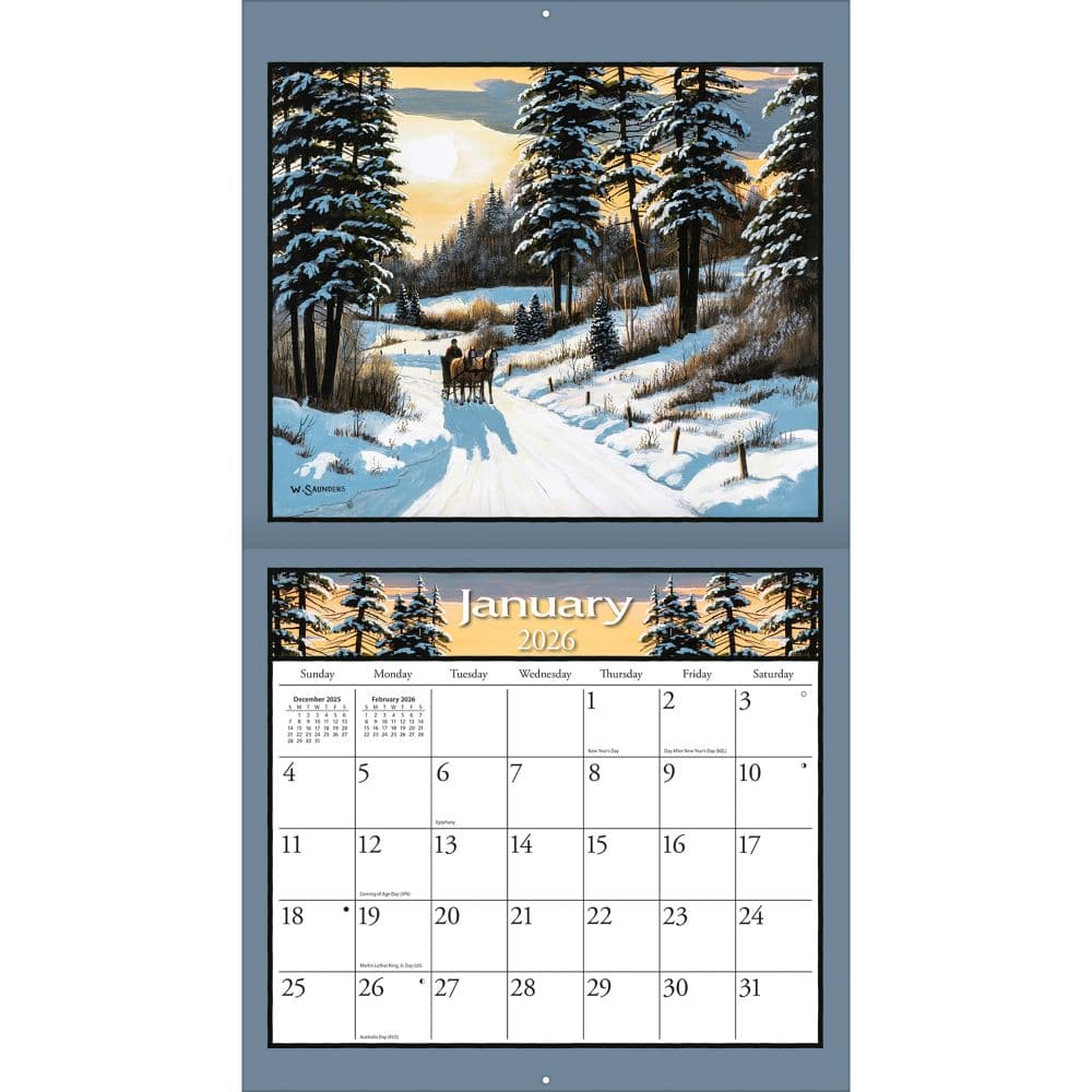 Lure of the Outdoors 2026 Wall Calendar by Bill Saunders_ALT1