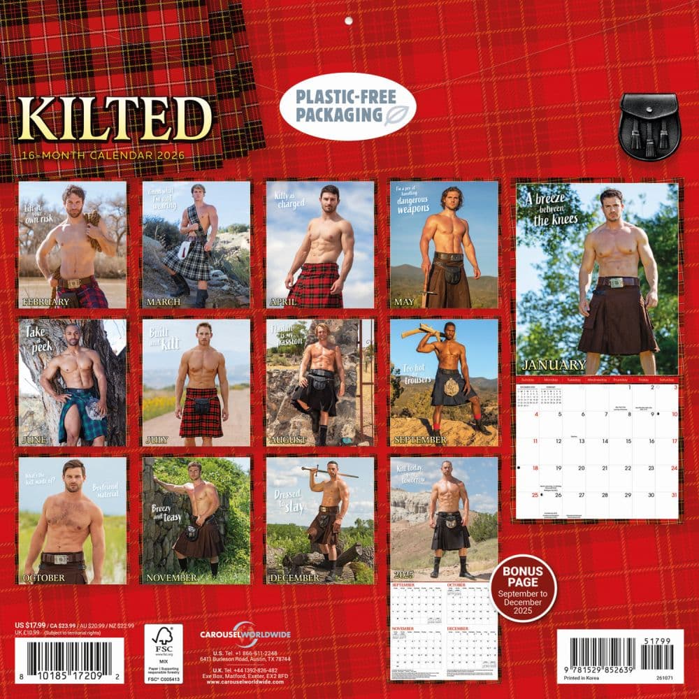 Kilty Pleasures 2026 Wall Calendar First Alternate Image