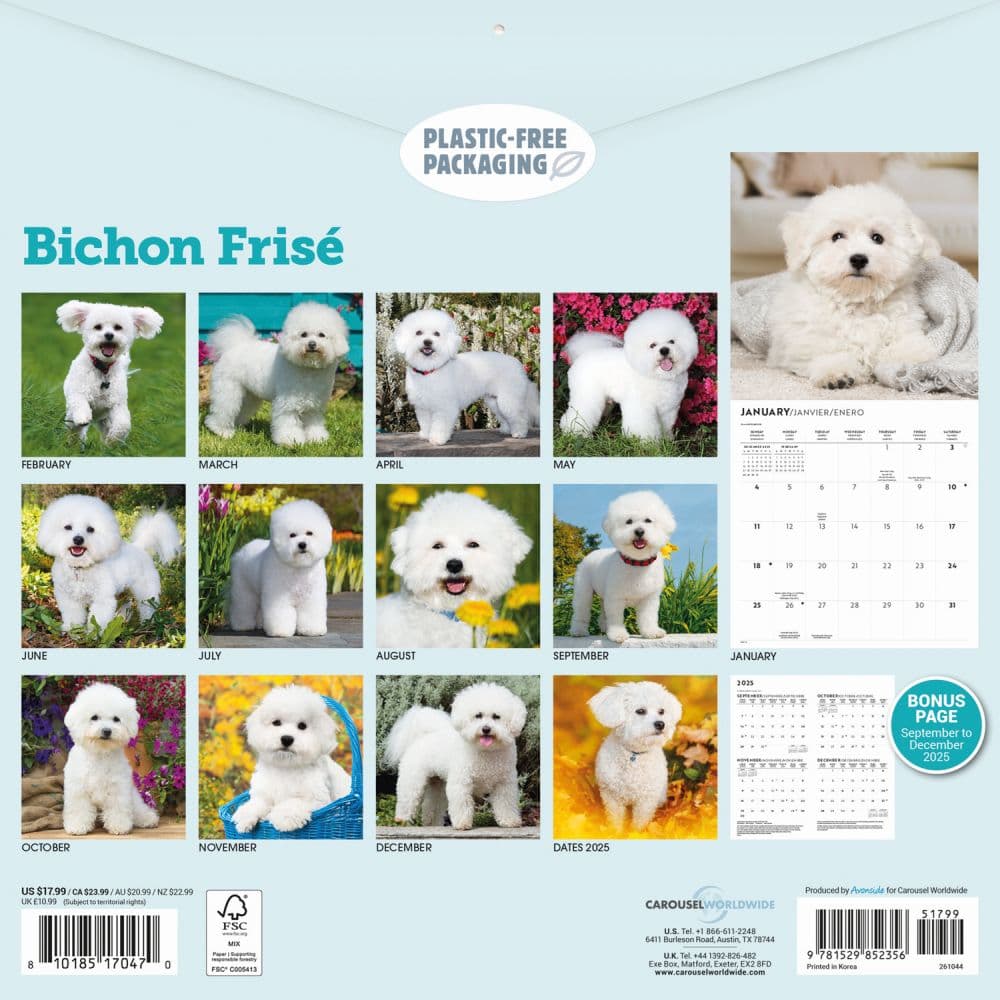 Bichon Frise 2026 Wall Calendar First Alternate Image