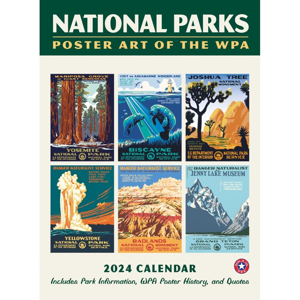 National Parks Wpa Wall Calendar 2025-26