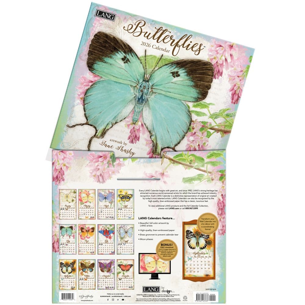 Butterflies 2026 Wall Calendar by Jane Shasky_ALT3