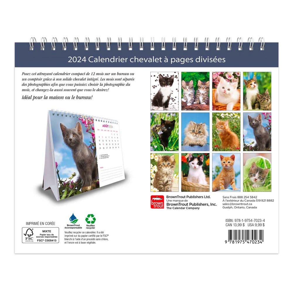 Double Chatons 2024 Easel Desk Calendar First Alternate Image width=&quot;1000&quot; height=&quot;1000&quot;