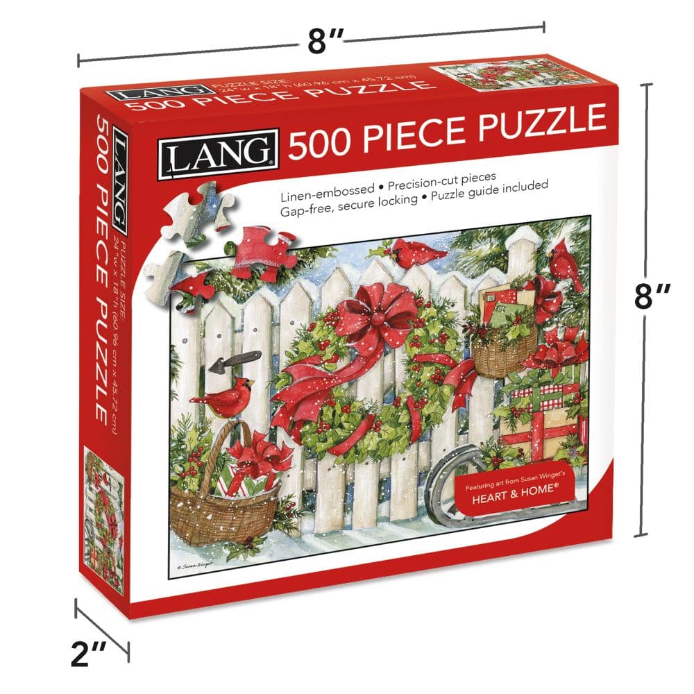 Christmas Fence 500 Piece Puzzle Fourth Alternate Image