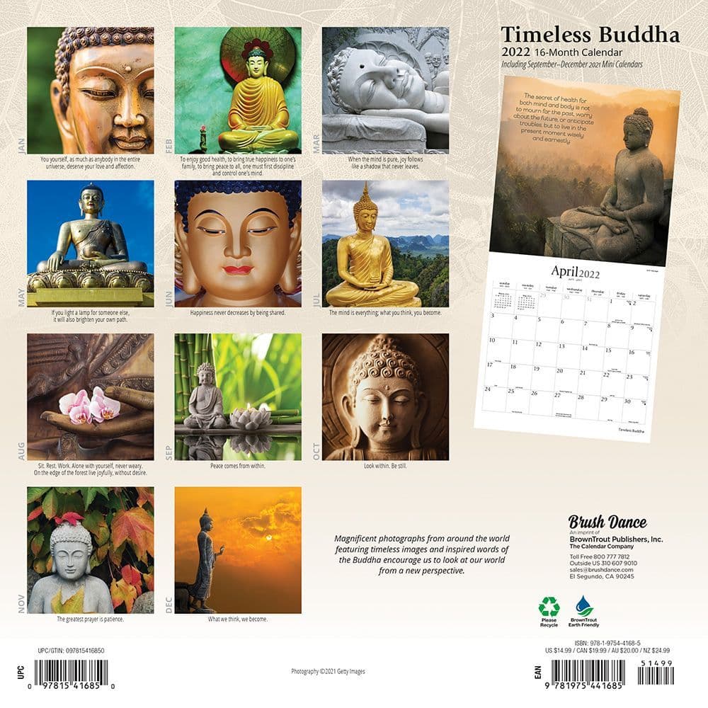Timeless Buddha 2022 Wall Calendar - Calendars.com
