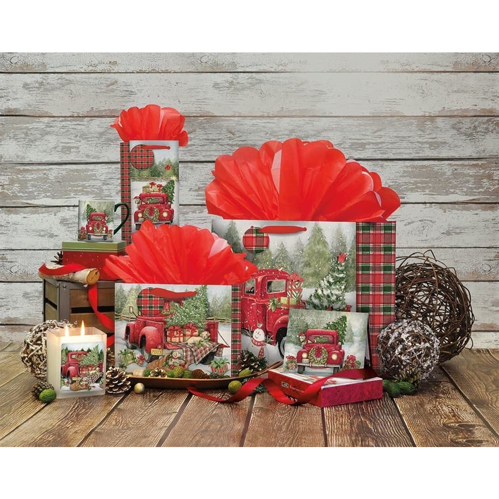 Santa&#39;s Truck Medium GoGo Gift Bag by Susan Winget Alternate Image 1