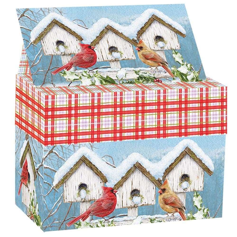 Cardinal Birdhouse Recipe Card Box