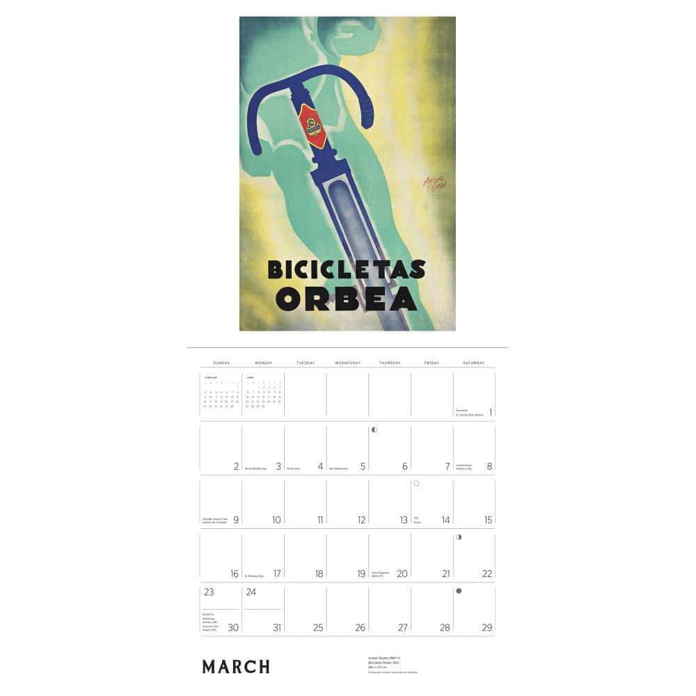 Bicycles Vintage Posters 2025 Wall Calendar Second Alternate Image width=&quot;1000&quot; height=&quot;1000&quot;