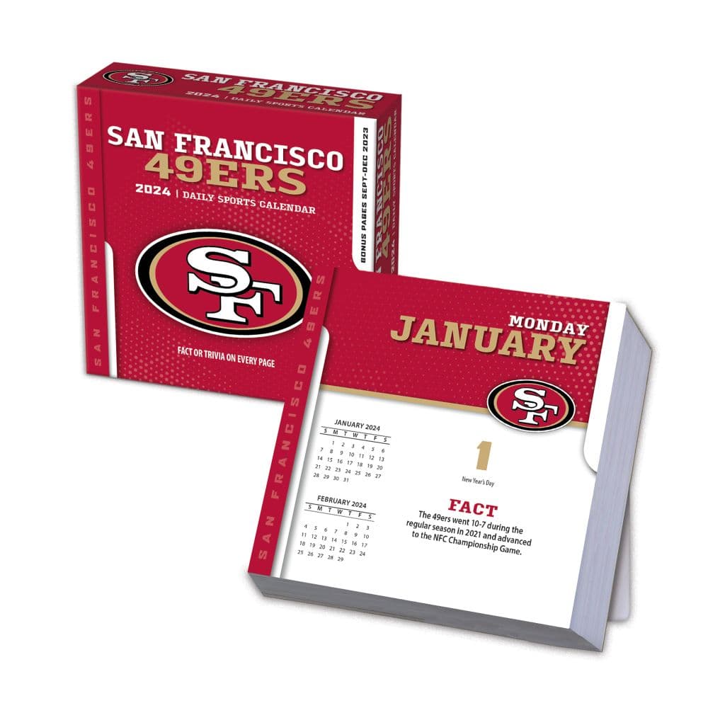 NFL San Francisco 49ers 2025 Desk Calendar