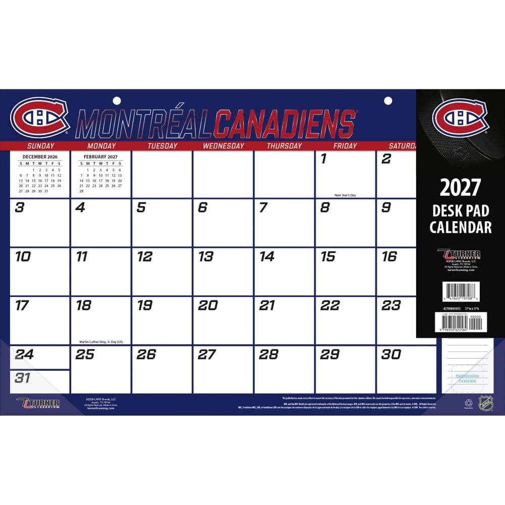 image NHL Montreal Canadiens 2027 Desk Pad